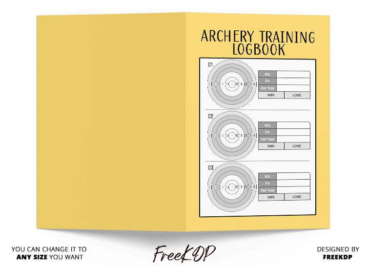 Archery Training Log Book - Archery Training Notebook, Size 6" X 9", Gift For Archers, Archery Lovers, Men, and Women